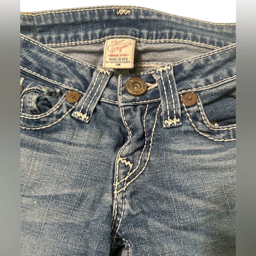True Religion size 26 blue denim jeans